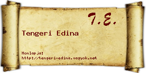 Tengeri Edina névjegykártya
