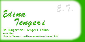 edina tengeri business card